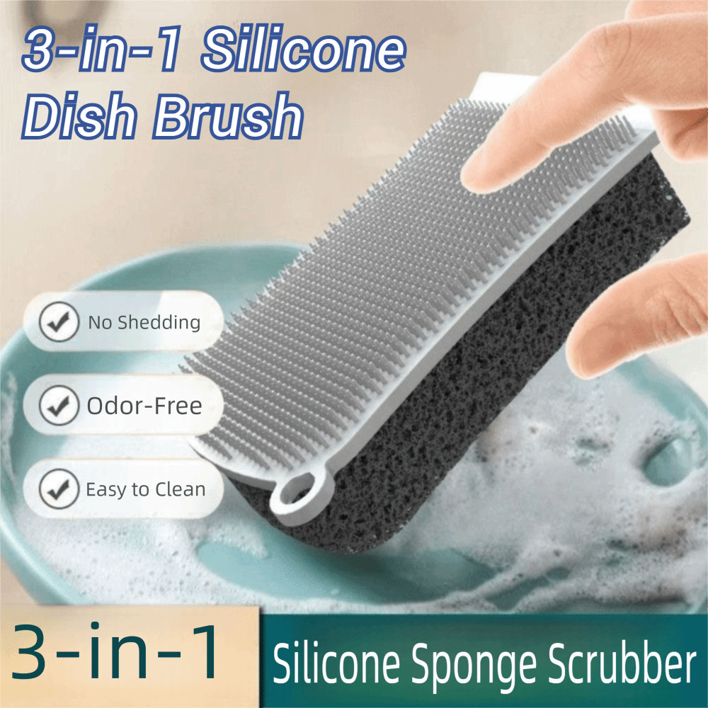 Silicone Tap Washer - Silikonowa szczotka 3w1 z pojemnikiem na