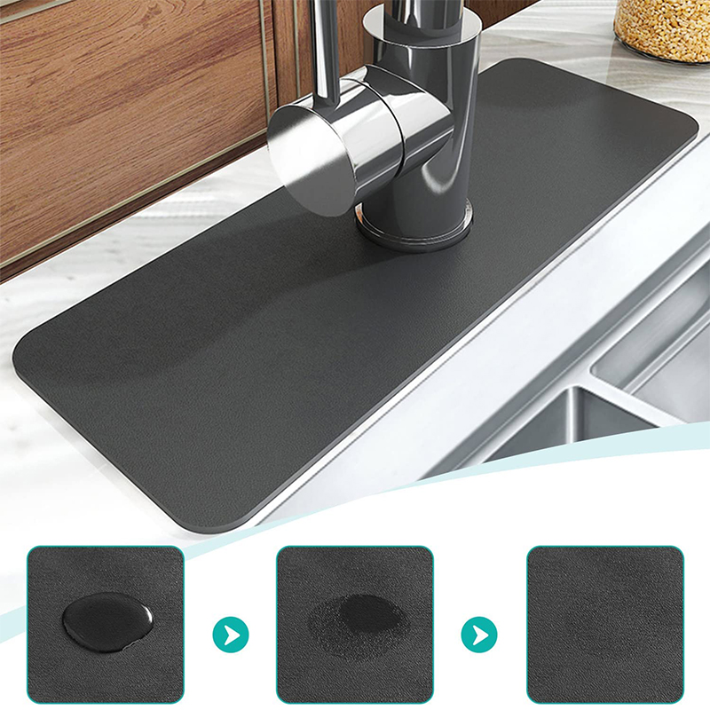 Silicone Tap Washer - Ulepszona osłona przeciwbryzgowa zlewu Diatomite Mata