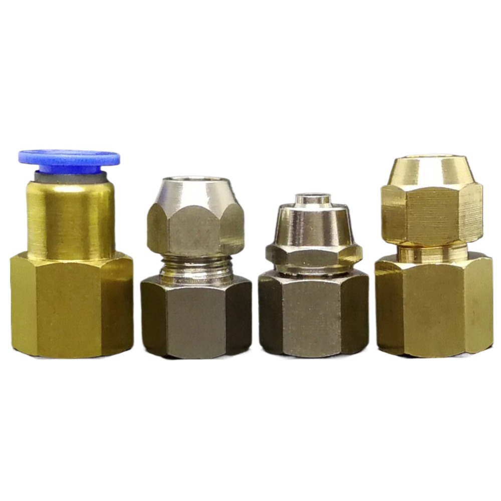 Compression Fitting Brass - Złączka pneumatyczna mosiężna wciskana szybkozłączka gwintowana